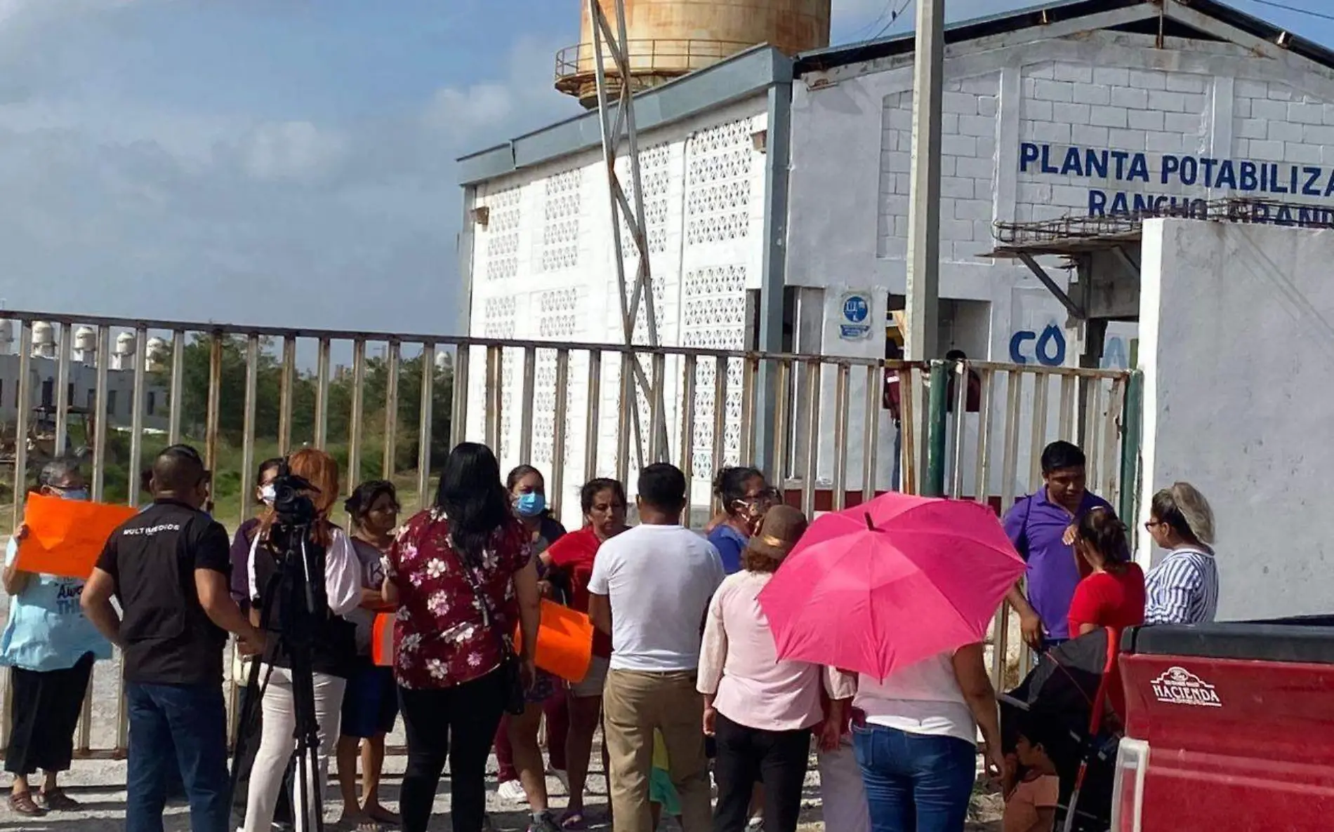 Se plantan frente a potabilizadora por falta de agua en Reynosa Jaime Jiménez (2)